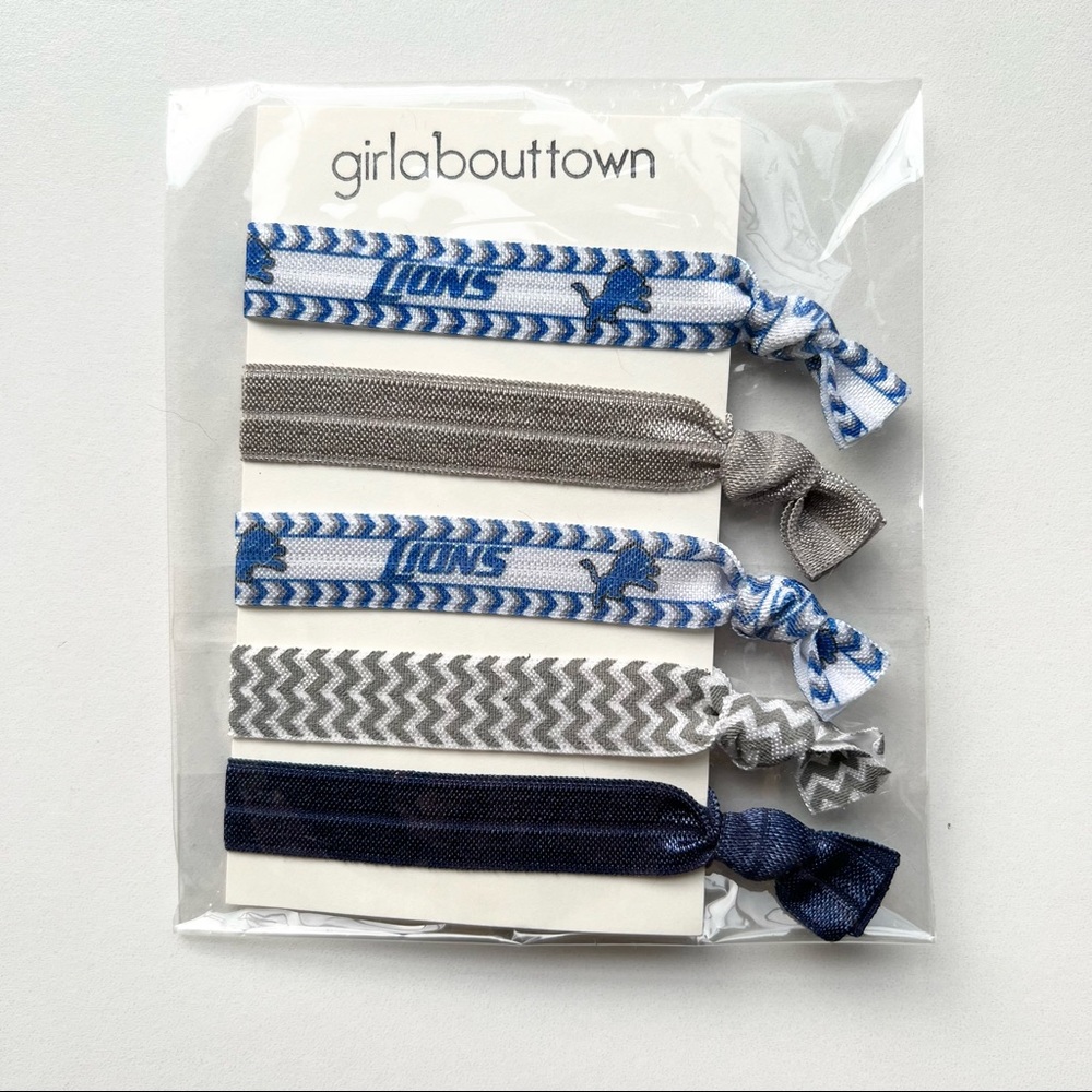 Detroit Lions Hair Tie Set - 1 Set Available